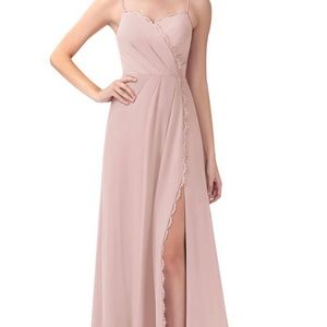 Dusty Rose Azazie Teagan Bridesmaid Dress